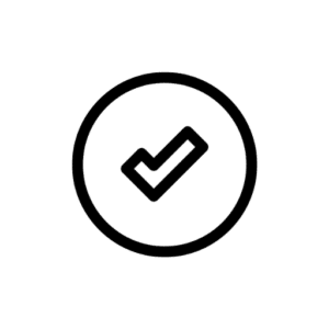 Checkmark im Kreis – Symbol für abgeschlossen oder „richtig“
