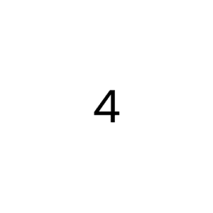 Zahl 4 als Symbol für Auswahl oder Anzahl