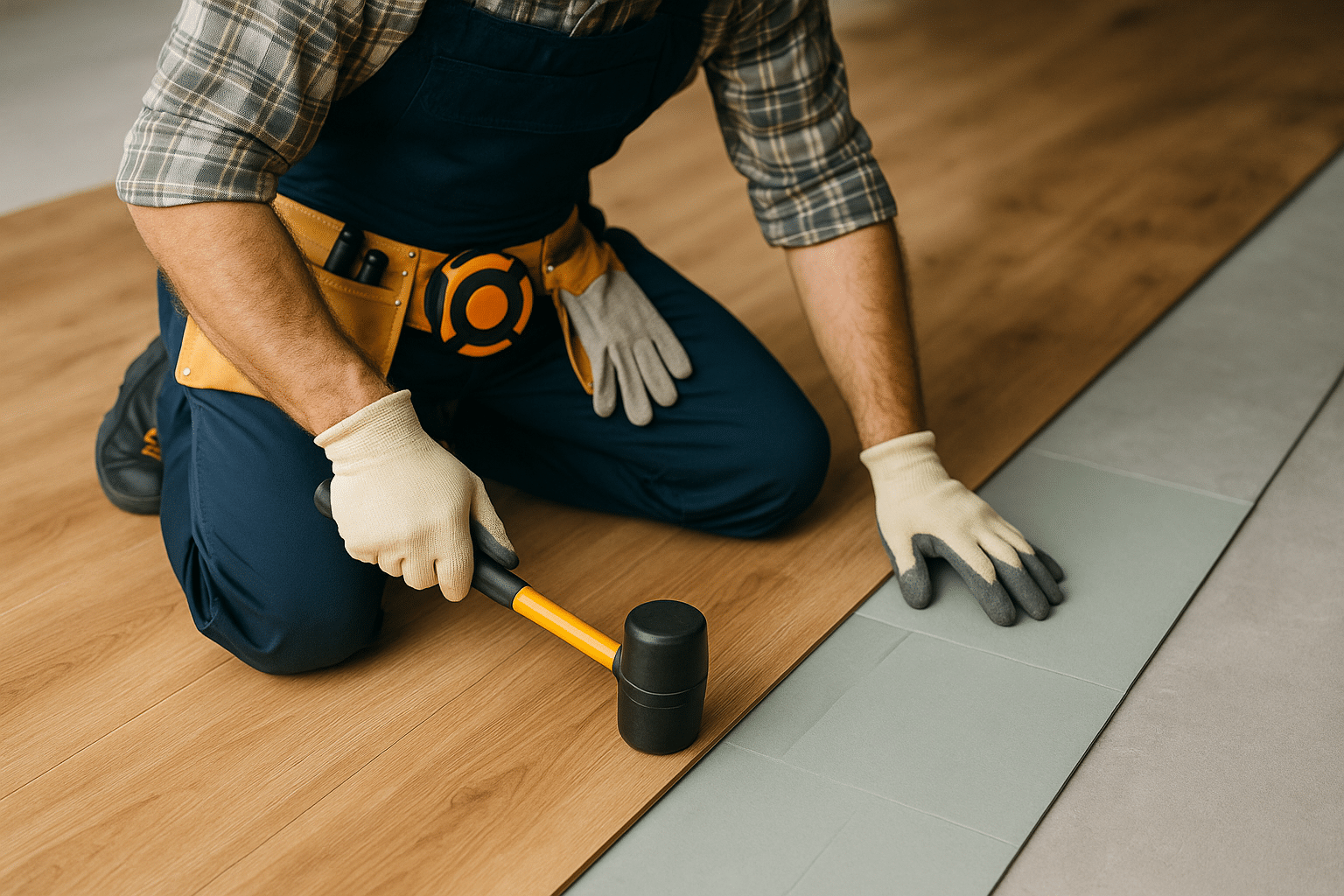 Handwerker für Sanierungen und der Kunde